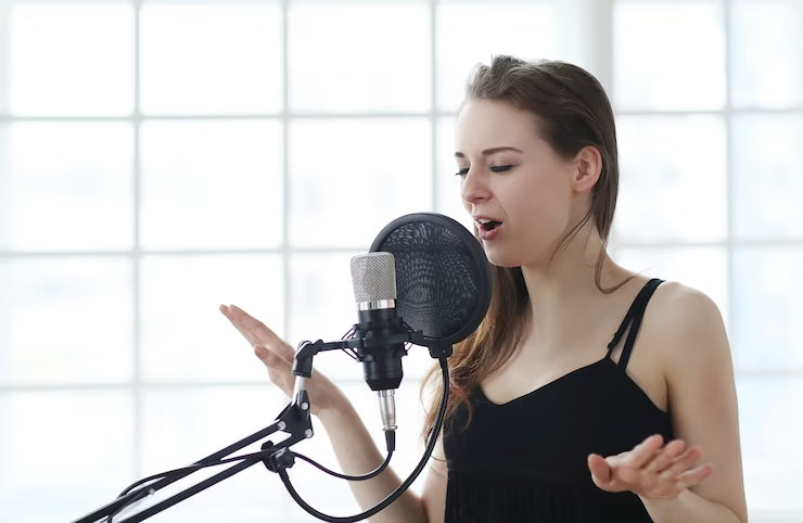 Young Woman Singing