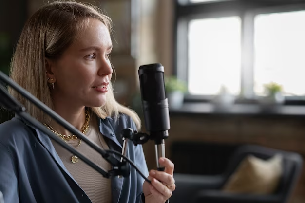 Woman Recording Something